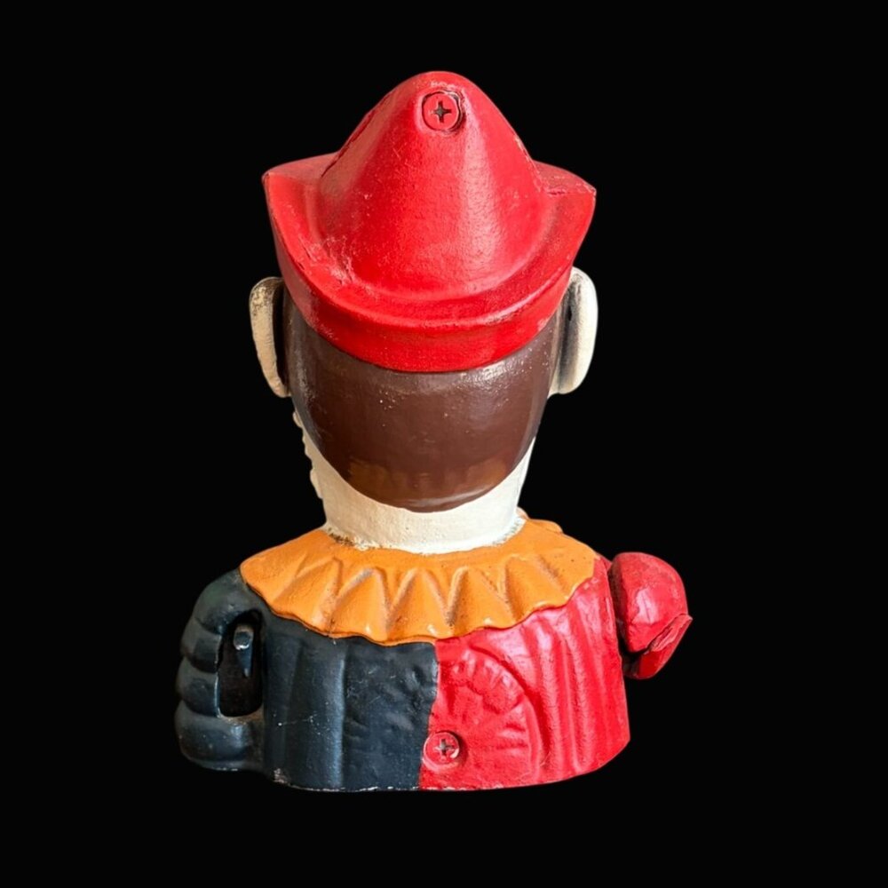 Vintage Cast Iron Clown Coin Bank Humpty Dumpty Circus Mechanical Creepy Horror - Picture 4 of 6